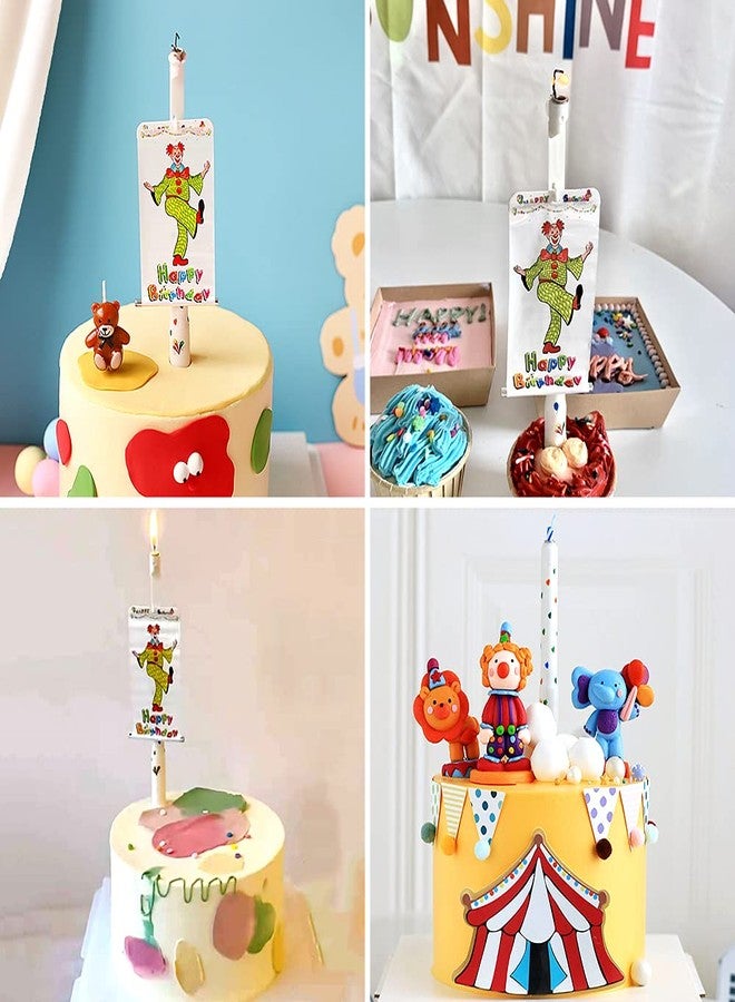 Aprildecember Pop Up Surprise Banner Candle, Circus Carnival Clown Cake Cupcake Candle, Clown Banner Birthday Candle for Party Supplies - 1 Pcs - Image 5